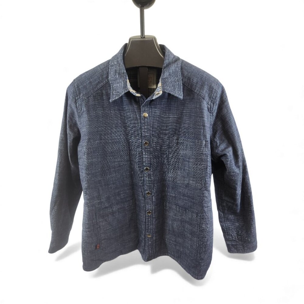 EUC Dovetail Workwear Women's Button Down Shirt/ Jacket - Jean w/ Plaid Flannel